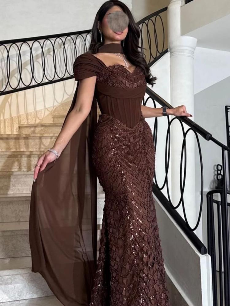 فستان سهره بني