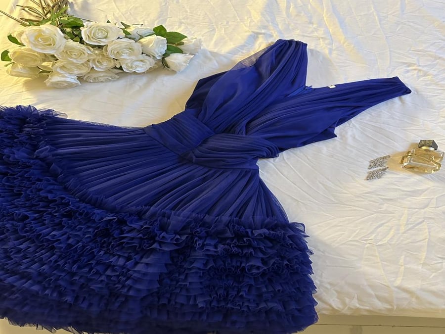 فستان يارا سهره ازرق