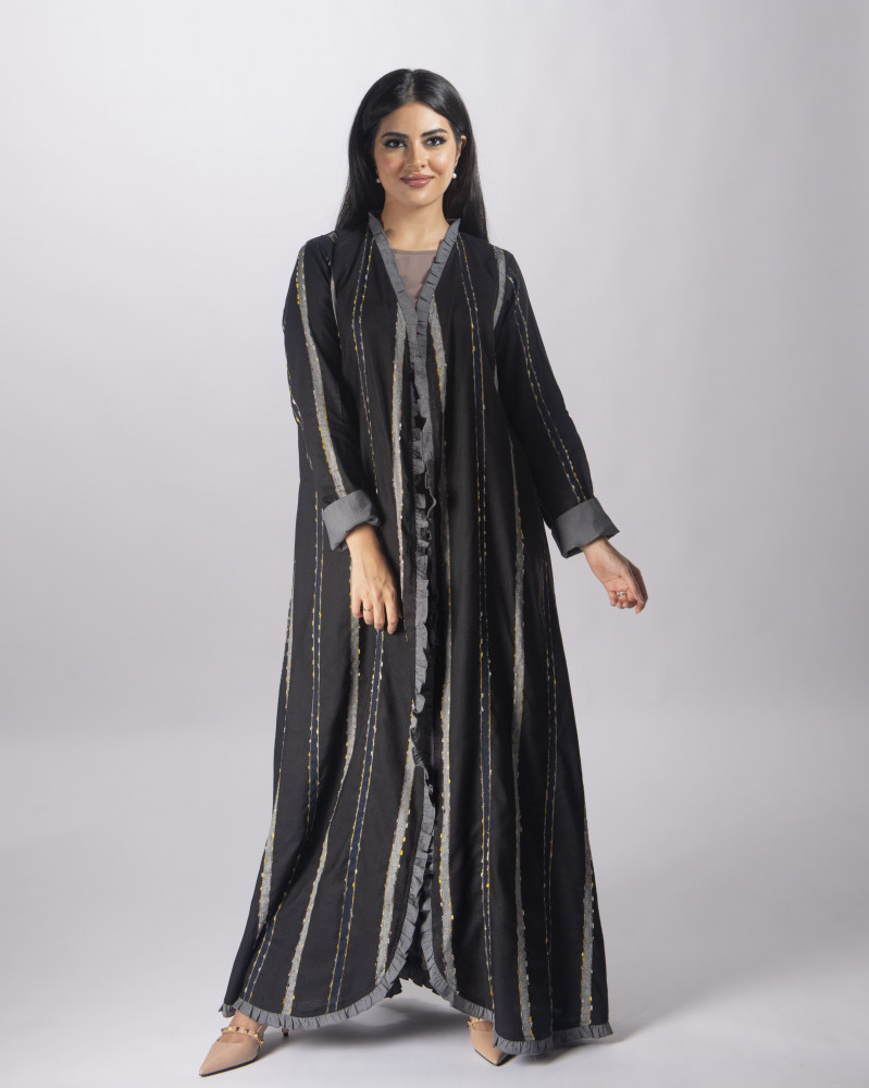 عباية Black Strip