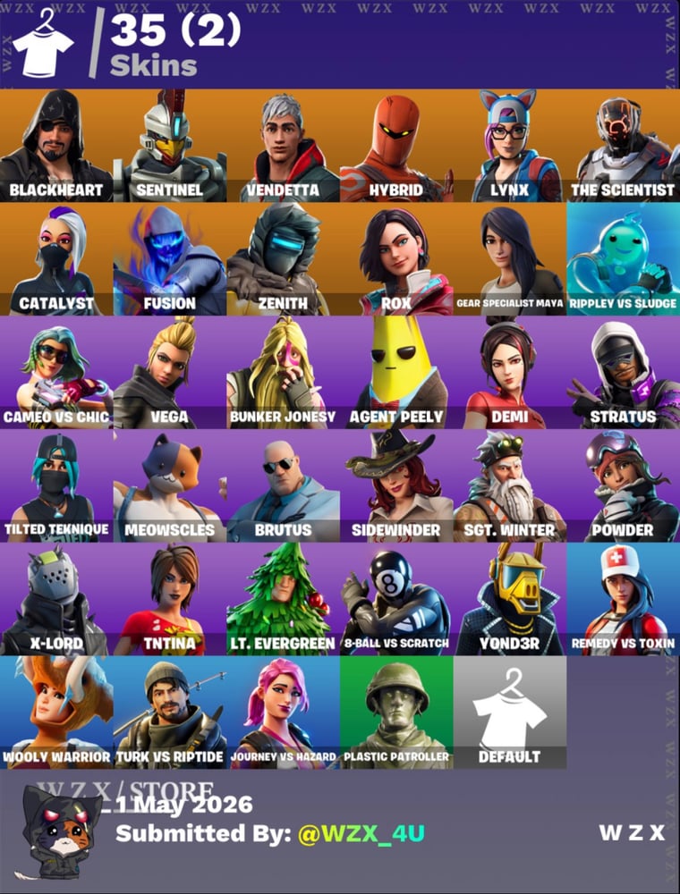 حساب ايبك فورتنايت 35 سكن ضمان مدى الحياه