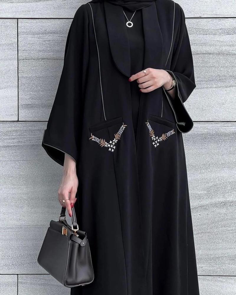 عبايه يوميه بقيطان زيتي 1222
