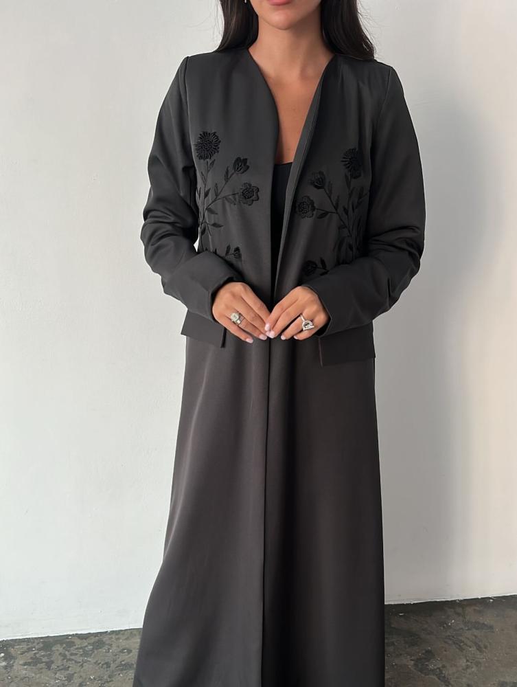 Gray formal abaya