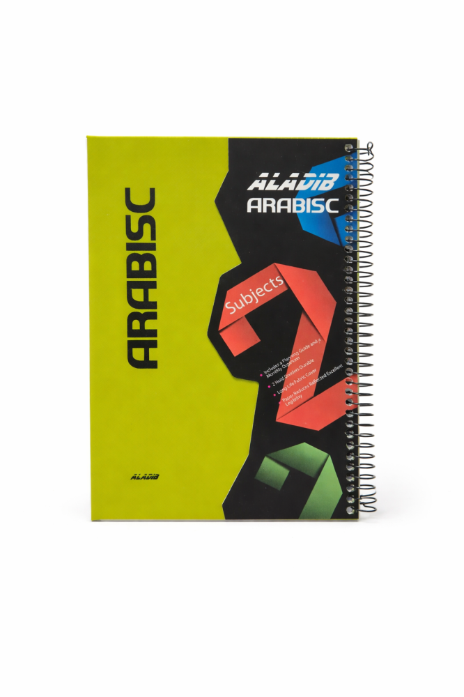 ALADIB ARABISC 2 SUBJECT Notebook - Random Colors, 100 Pages - Small