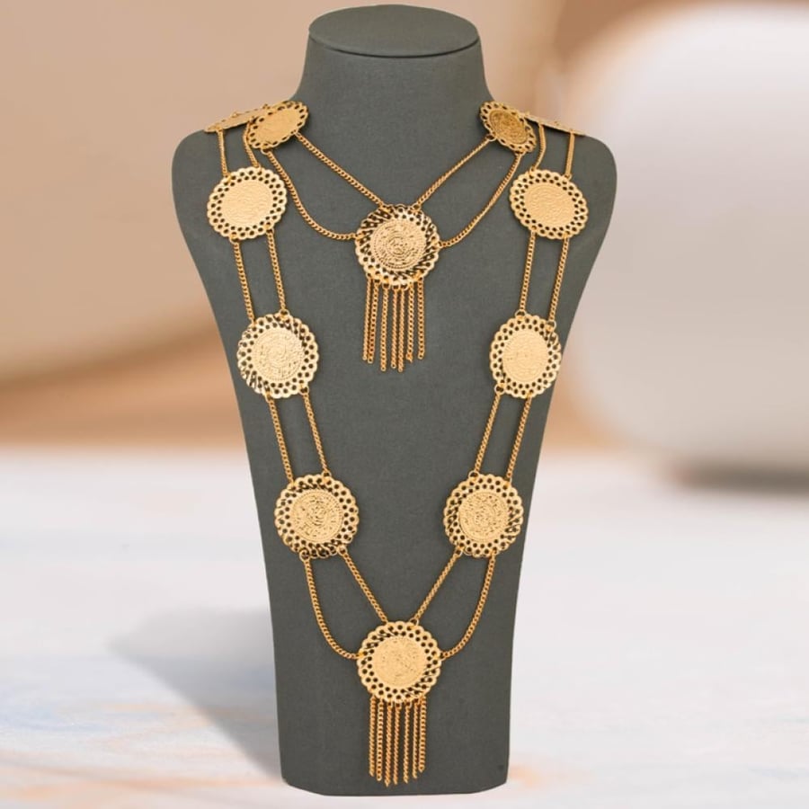 طقم بديل الذهب جنيهات ملكي خطين