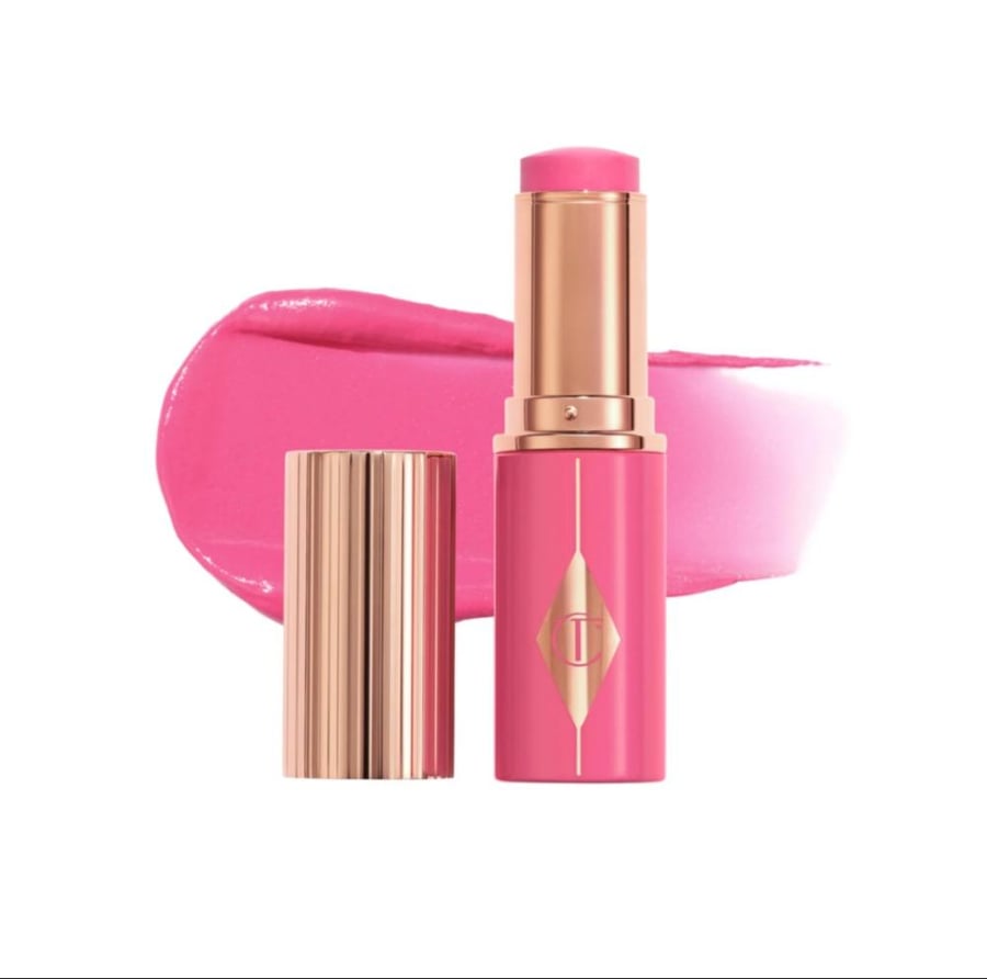 Charlotte Tilbury Unreal Lip + Cheek Glow Blush Stick with Hyaluronic Acid