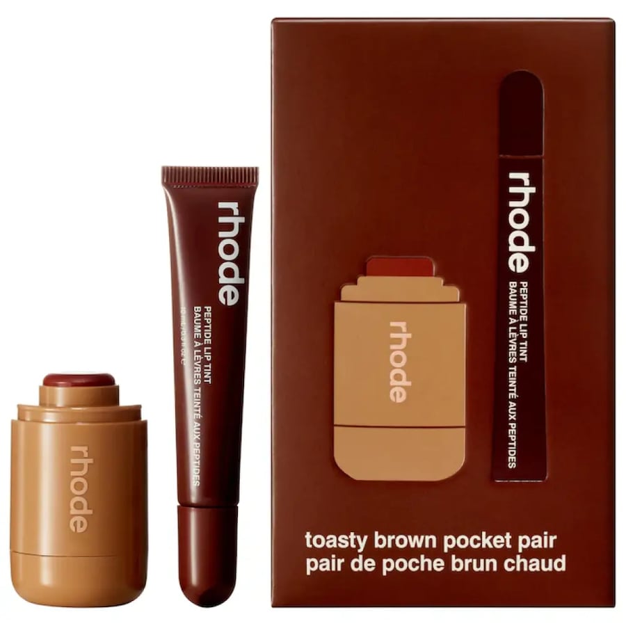 Rhode Pocket Pair Limited Edition Lip + Cheek Set (Toasted Teddy + Espresso)