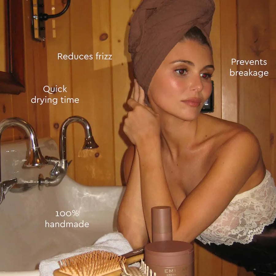 Emi Jay Limited Edition Heavenly Hair Towel in Toasted Sugar