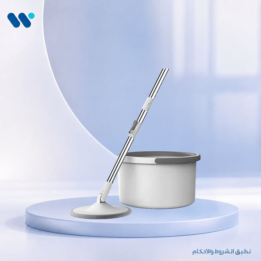 طقم تنظيف DENX DX1726 – ممسحة دوارة 360° ودلو بعصر ذاتي