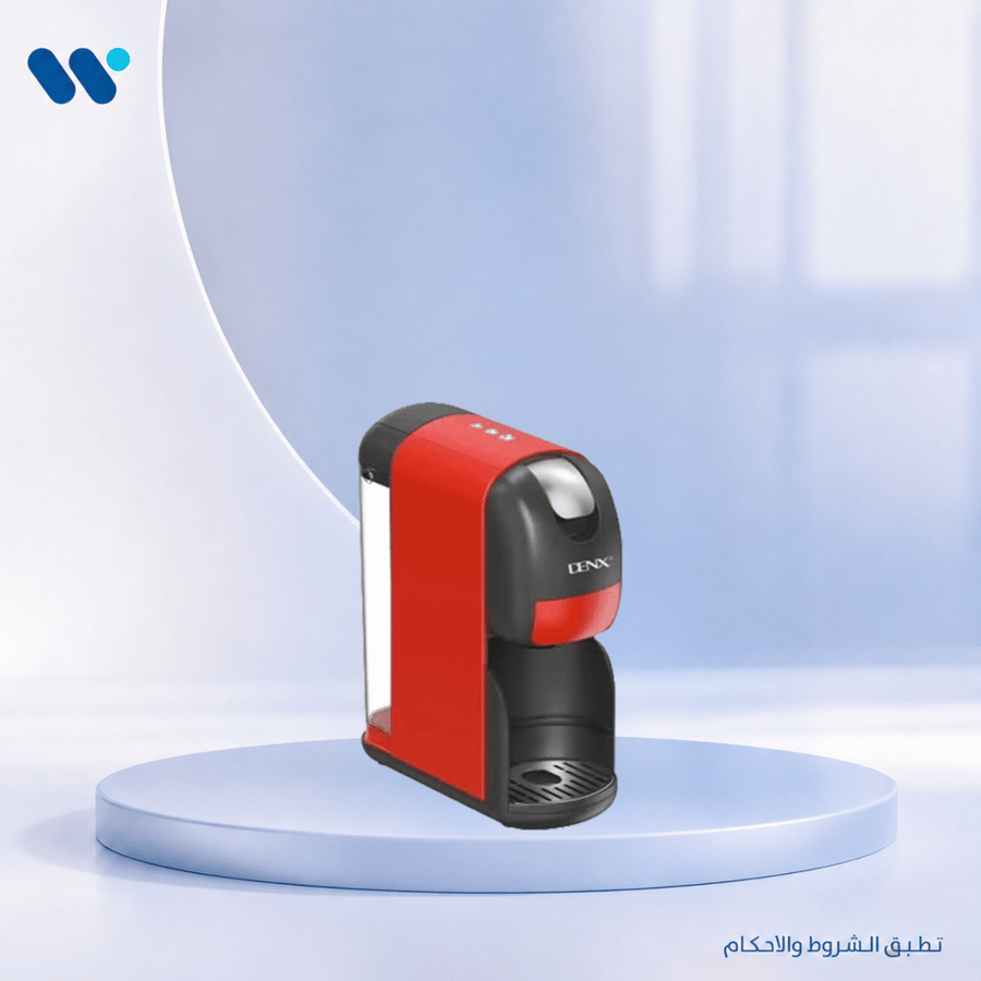 ماكينة قهوة DENX DX3416 متعددة الكبسولات 3 في 1 – 20 بار، 1400 واط، 1 لتر