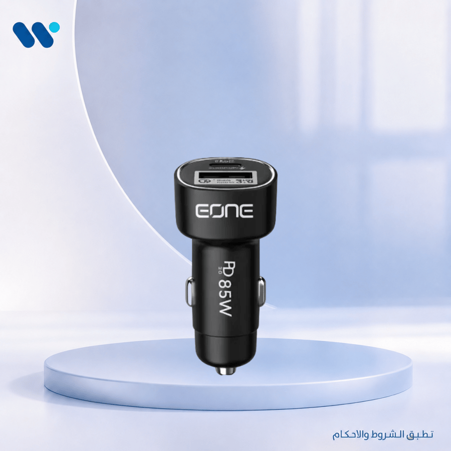 شاحن سيارة EONE بمنفذ USB-C بتقنية PD 3.0 ومنفذ USB-A بتقنية Quick Charge 3.0