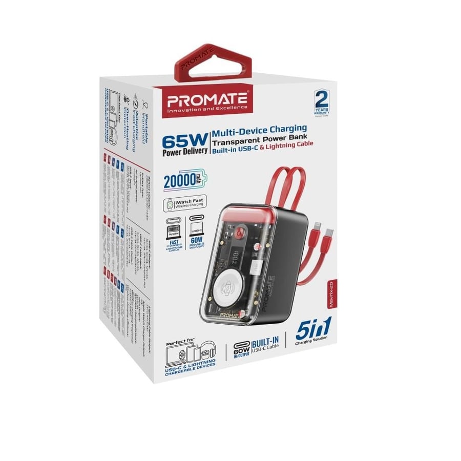 باور بانك Promate 20000 65W
