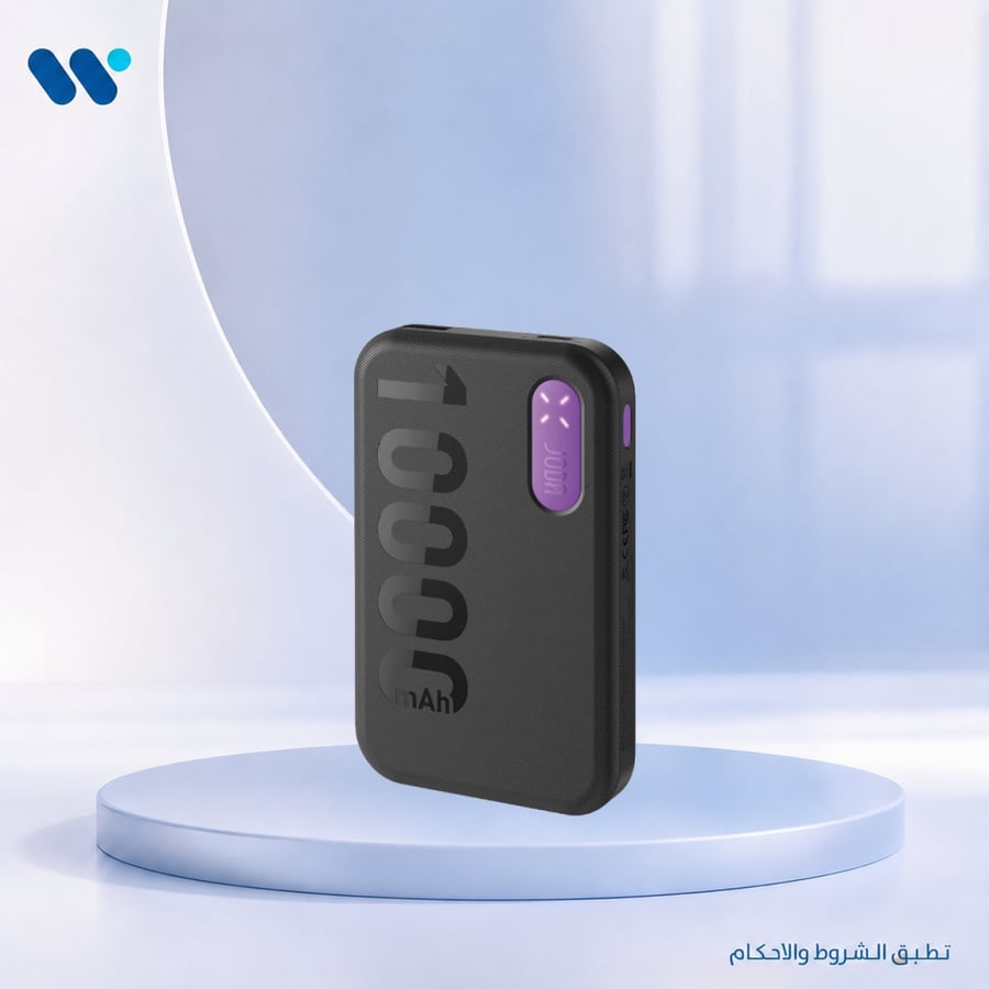 باور بانك 22.5 واط جودا NeoPower 10 موديل JD-PB038 | سعة 10000 مللي أمبير، USB-C وUSB-A – أسود