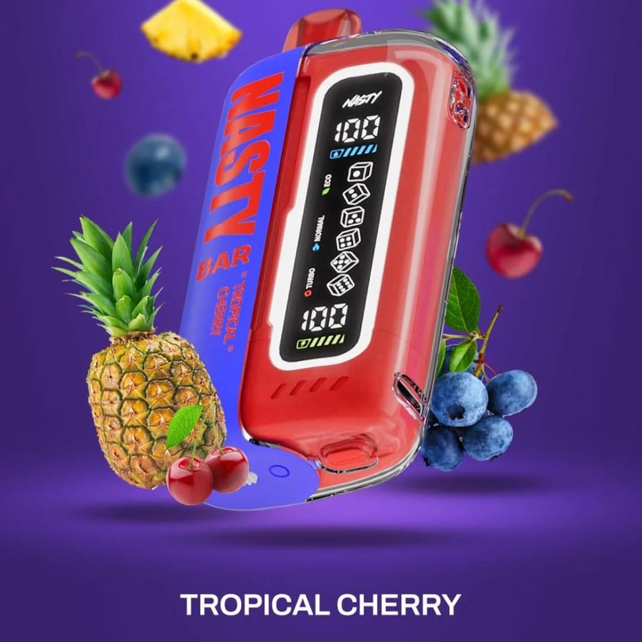 سحبة ناستي بار 20000 سحبة تروبيكل فواكهة كرز NASTY BAR 20000 PUFFS TRO