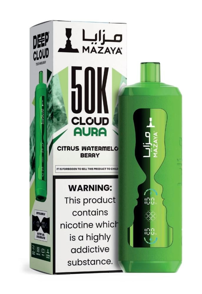 سحبة مزايا كلاود اورا 50 الف موش مكس حمضيات بطيخ توت mazaya cloud aura
