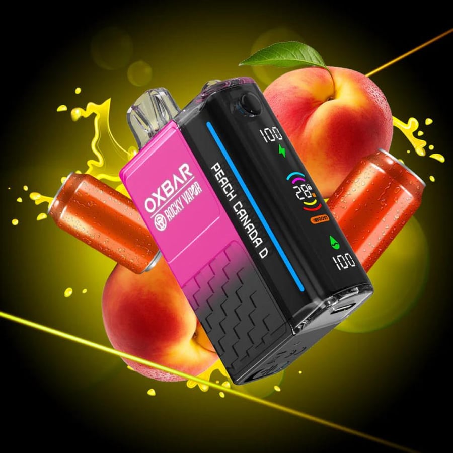 سحبة أوكس بار 20000 سحبة عنب خوخ كندا OXBAR Rocky Vapor 20000 PUFFS Pe