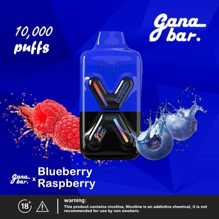 سحبة جانا بار 10000 موشة بلو بيري راز بيري توت مشكل GANA BAR 10000 PUF
