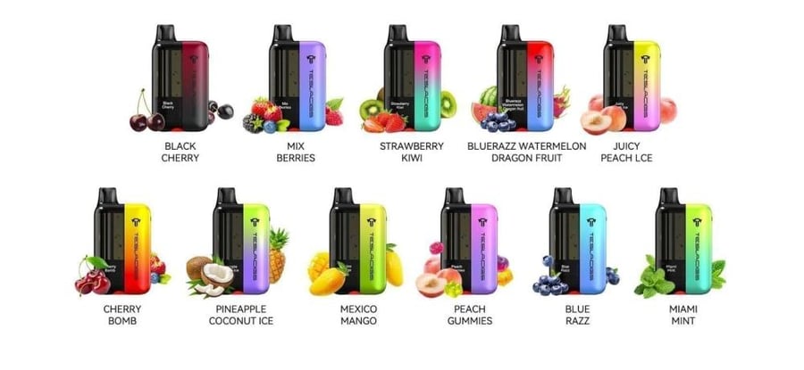 سحبة تسلا بار اكس تي 20 الف موشة عنب ايس TESLA BAR XT 20000 PUFFS GRAP