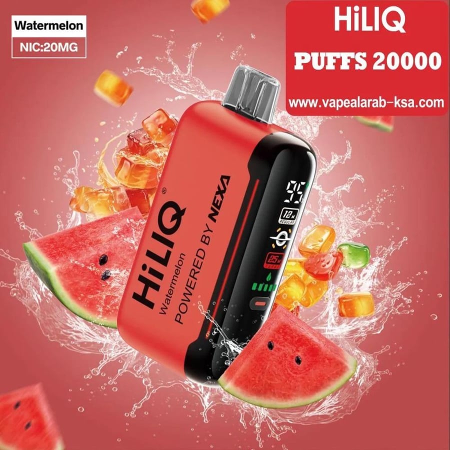 سحبة هيلك 20000 سحبة بطيخ HILIQ 20000 PUFFS VAPE WATERMELON