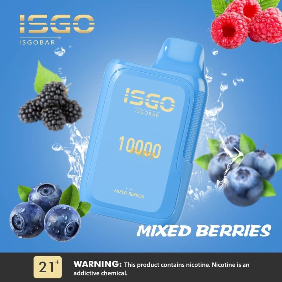 ايسجو بار 10000 سحبة مكس توت ISGO BAR 10000 PUFFS MIXED BERRIES