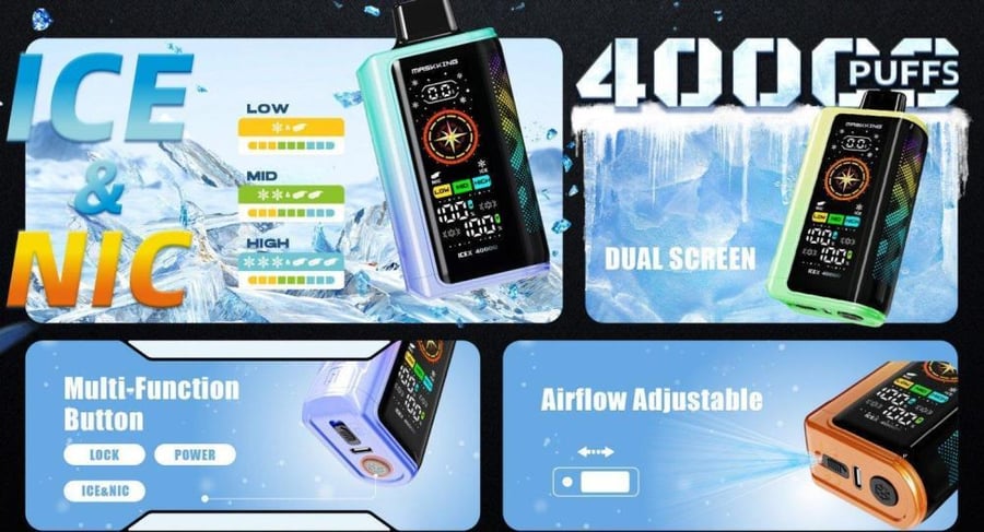 سحبة ام كي ماسك كنق ايس اكس بلوبيري ايس 40000 موشة MK MASKKING ICEX bl