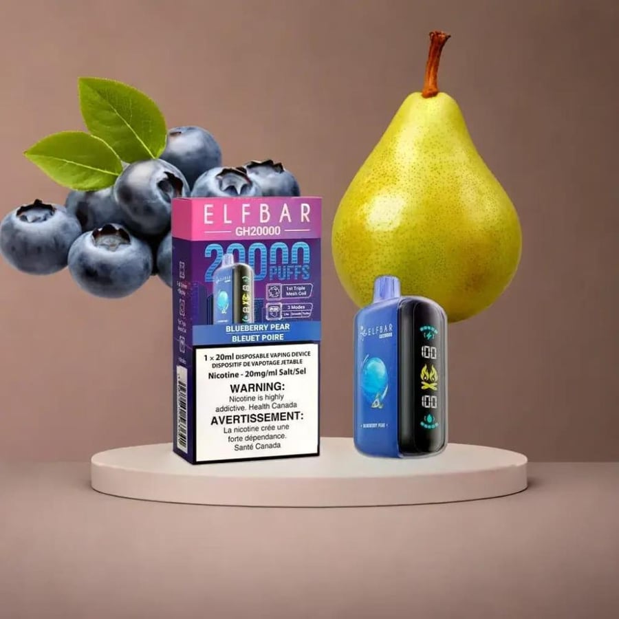 سحبة الف بار 20000 سحبة بلوبيري توت ازرق Elfbar GH20000 Puffs Disposab