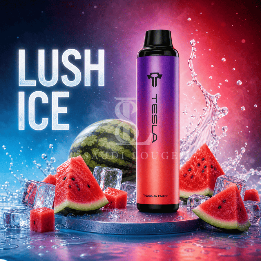 شيشة تسلا بار 3000 الف موشة بطيخ ايس TESLA BAR 3000 PUFFS LUSH ICE