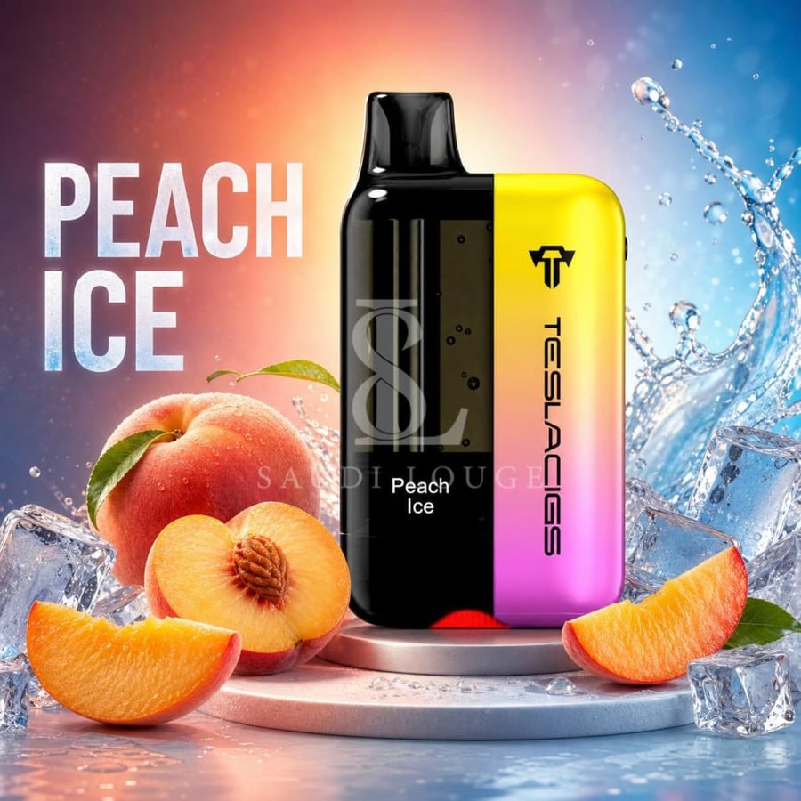 سحبة تسلا بار اكس تي 20 الف موشة خوخ ايس TESLA BAR XT 20000 PUFFS PEAC