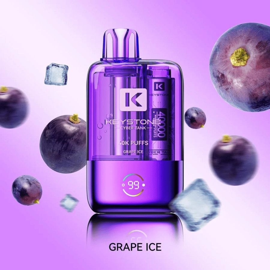 سحبة كي ستون عنب ايس 40000 سحبة KEYSTONE CYBER TANK Grape Ice 40K puff