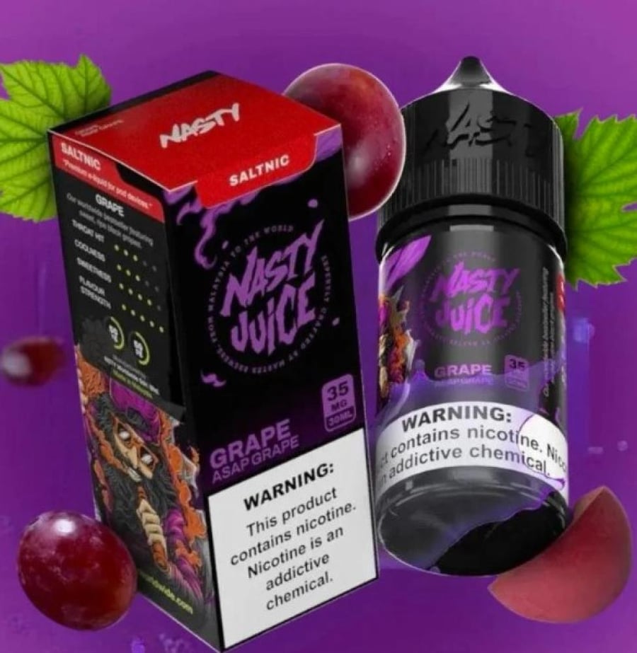 نكهة ناستي بطعم عنب آساب جريب سولت نيكوتين 30 مل Salt Nicotine  GRAPE