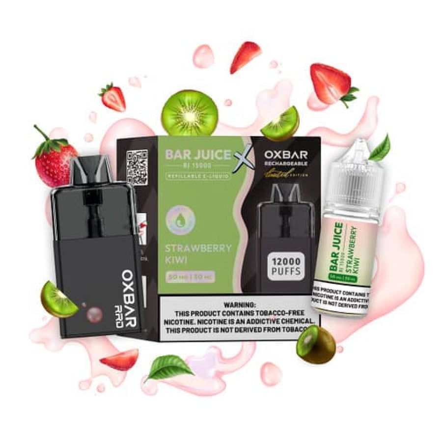 سحبة أوكس بار 15000 سحبة فراولة كيوي OXBAR 15000 PUFFSTRIPE STRAWBERRY