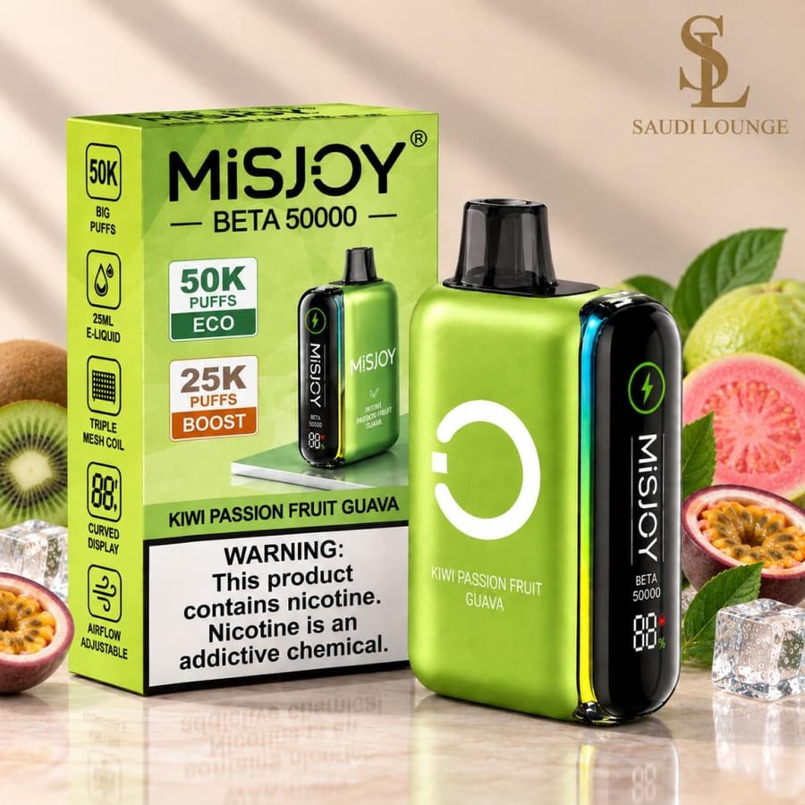 سحبة ميس جوي 50000 كيوي باشن فروت جوافة MISJOY