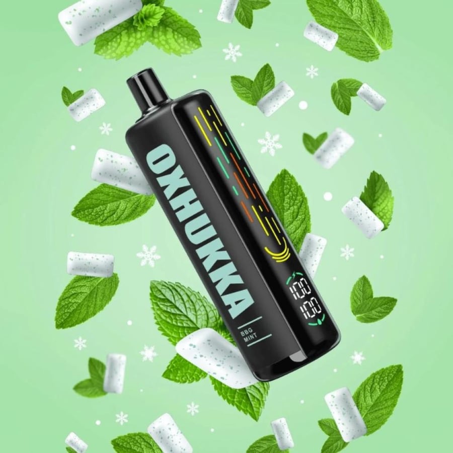 شيشة أوكس بار اوكس هوكا 23000 سحبة عنب نعناع OXBAR OXHUKKA 23K PUFFS G