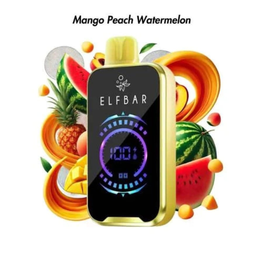 الف بار 18000 سحبة مانجو خوخ بطيخ Elf Bar 18000 PUFFS MANGO PEACH WATE