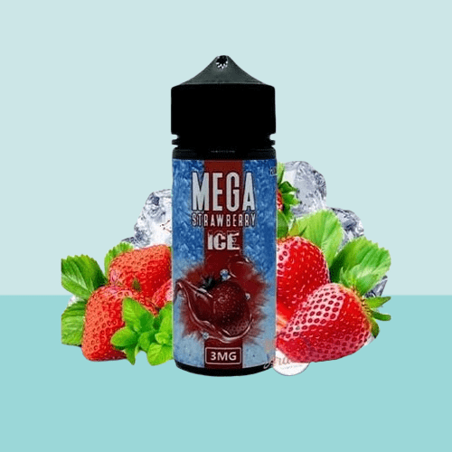 نكهة فراولة ايس من ميقا 120 مل MEGA STRAWBERRY ICE Vape E-Liquid 120ML