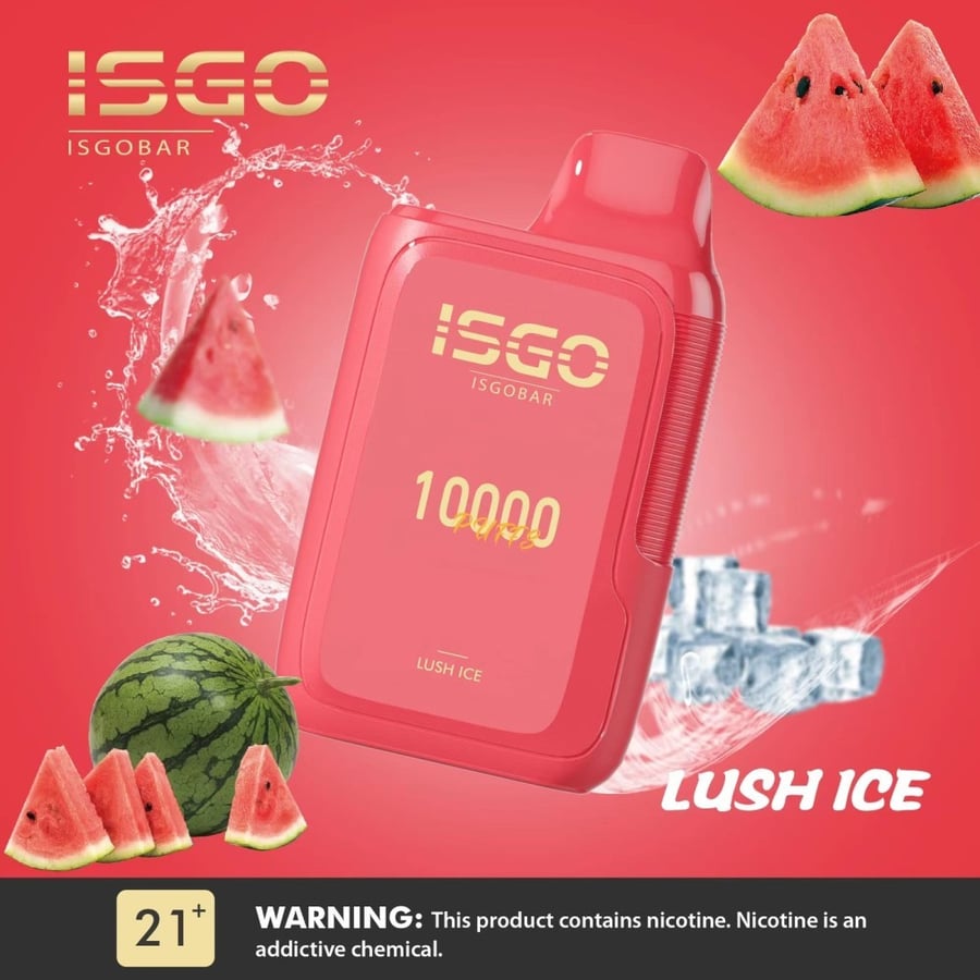 ايسجو بار 10000 سحبة بطيخ ايس ISGO BAR 10000 PUFFS LUSH ICE