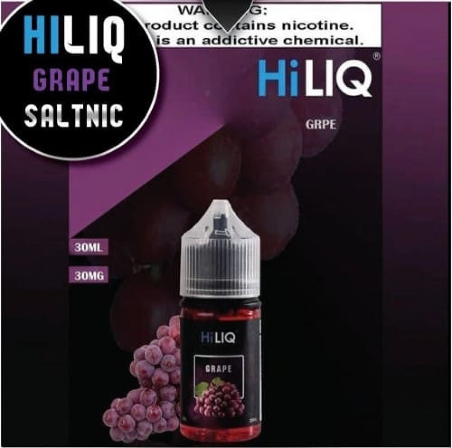 نكهة سحبة هاي لك عنب سولت نيكوتين 30 مل- HILIQ GRAPE  Salt 30ML