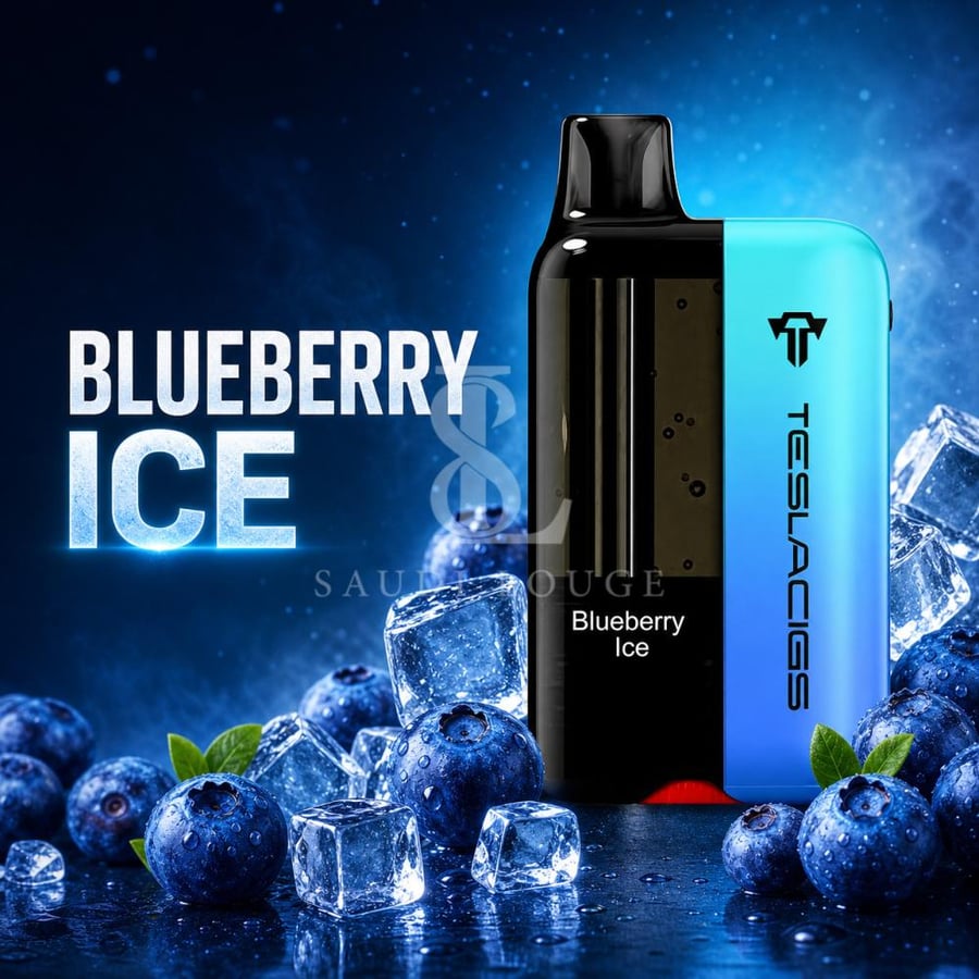 سحبة تسلا بار اكس تي 20 الف موشة بلوبيري ايس TESLA BAR XT 20000 PUFFS