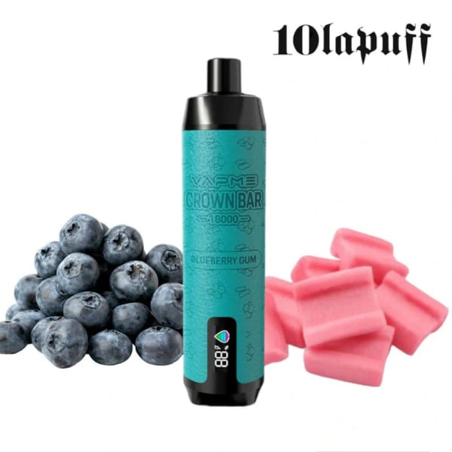 كراون بار الفاخر 18000 سحبة بلوبيري بالعلك AL FAKHER CROWN BAR 18000 P