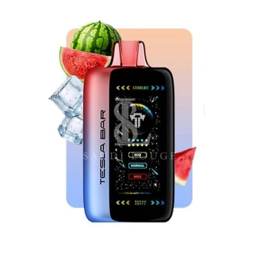 سحبة تسلا بار اكس تي 40 الف موشة بطيخ ايس TESLA BAR XT 40000 PUFFS LUS