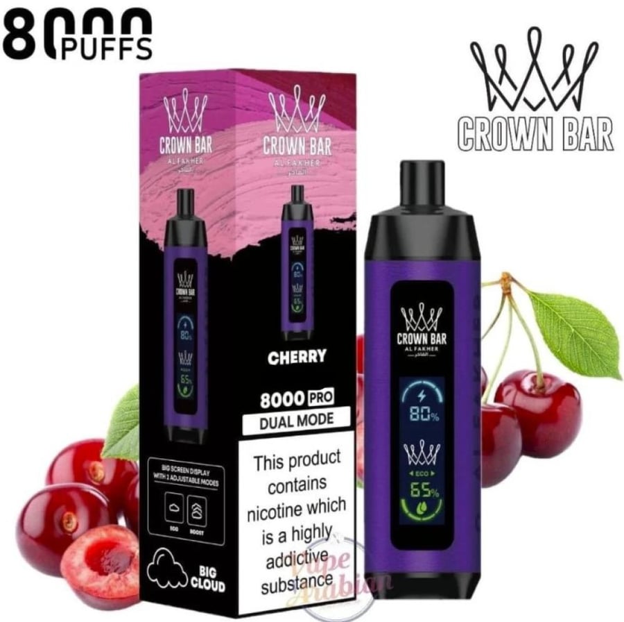سحبة الفاخر كراون بار برو 8000 سحبة كرز ايس AL FAKHER CROWN BAR PRO 80