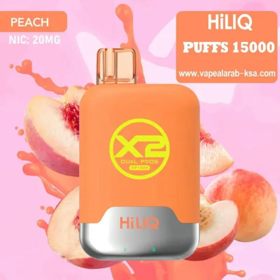 سحبة هيلك 15000 سحبة خوخ HILIQ 15000 PUFFS PEACH