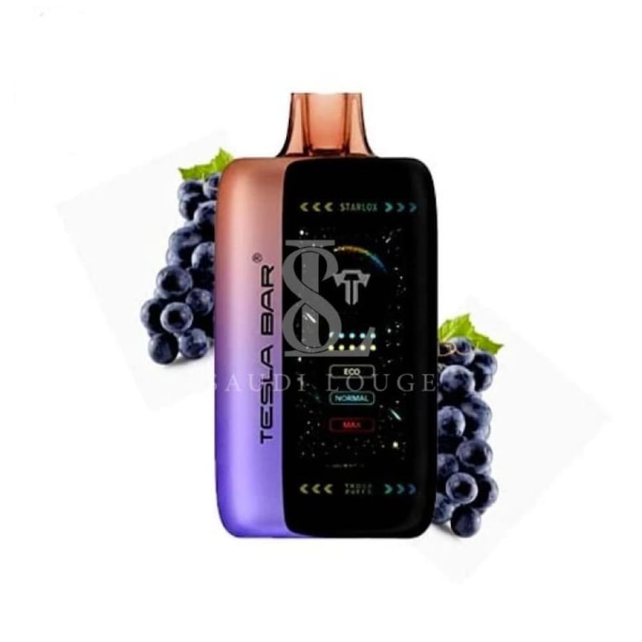 سحبة تسلا بار اكس تي 40 الف موشة عنب اسود TESLA BAR XT 40000 PUFFS BLA