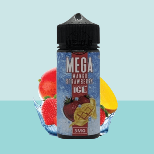 نكهة مانجو وفراولة ايس من ميقا 120 مل MEGA MANGO STRAWBERRY ICE Vape E
