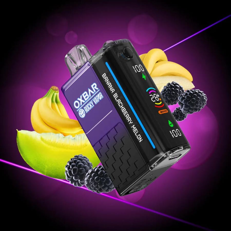 سحبة أوكس بار 20000 سحبة مكس موز توت اسود شمام OXBAR Rocky Vapor 20000