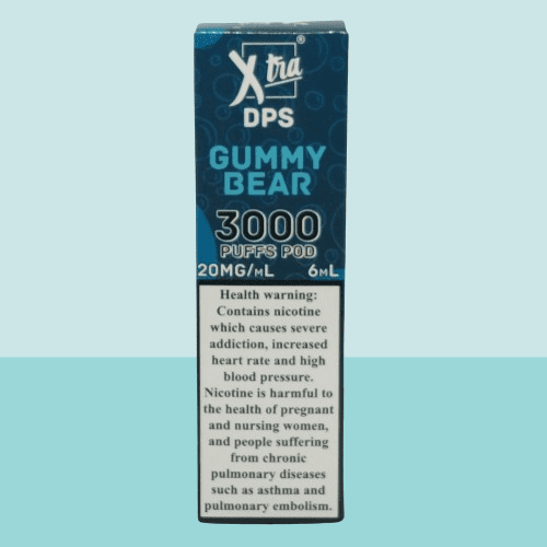 بود اكسترا 3000 موشة بنكهة حلاوة العلكة  XTRA POD 3000 PUFFS GUMMY BEA