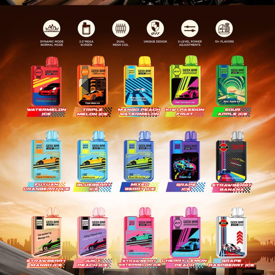 سحبة جيك بار فيب 18000 سحبة التوت البري كرانبيري آيس GEEK BAR 18000 PUFFS FUYUAN CRANBERRY ICE
