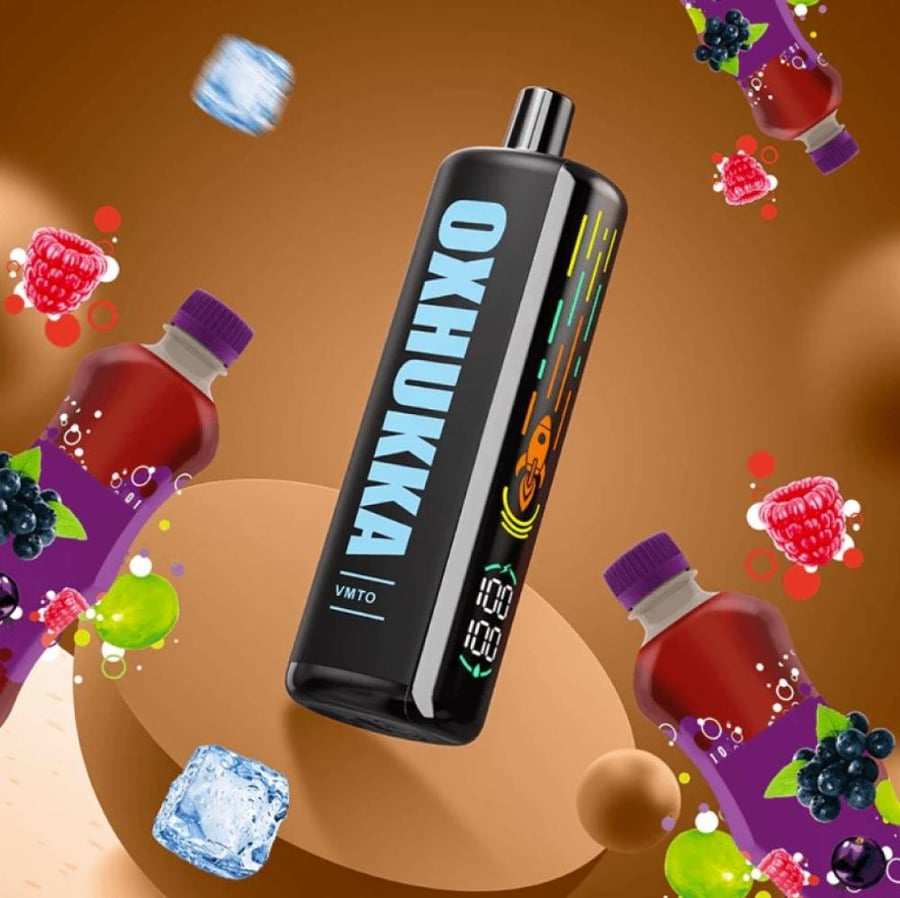 سحبة أوكس بار اوكس هوكا 23000 سحبة عنب توت OXBAR OXHUKKA 23K PUFFS GRA
