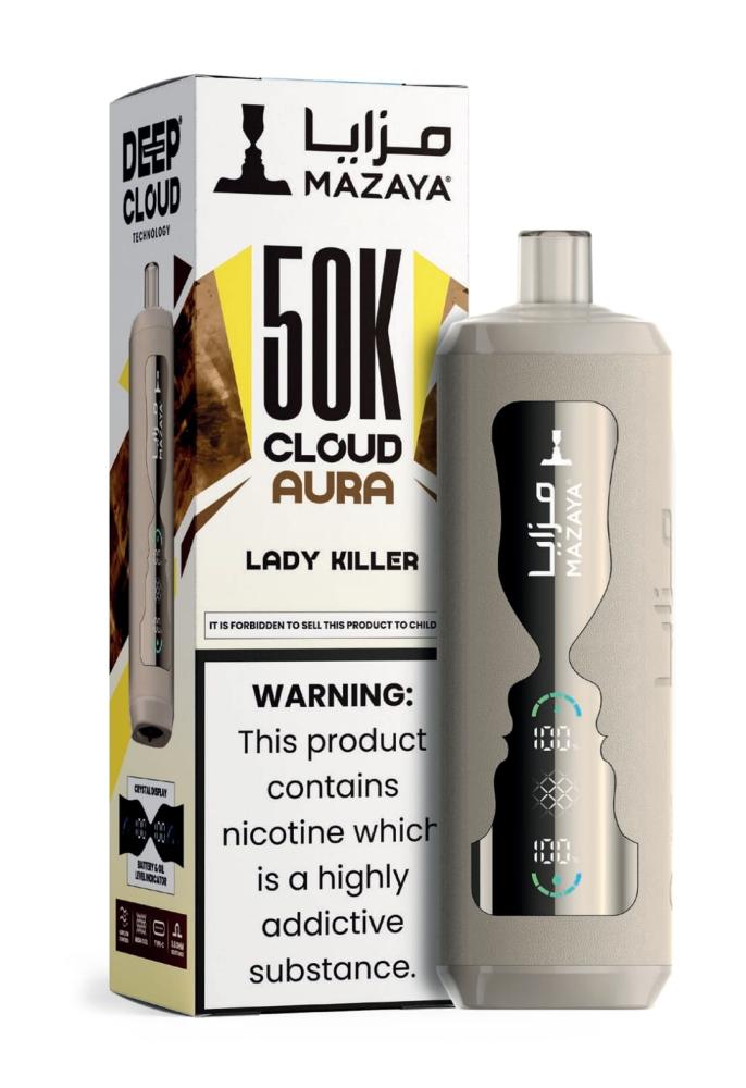 سحبة مزايا كلاود اورا 50 الف لدي كيلر mazaya cloud aura 50k puffs sou