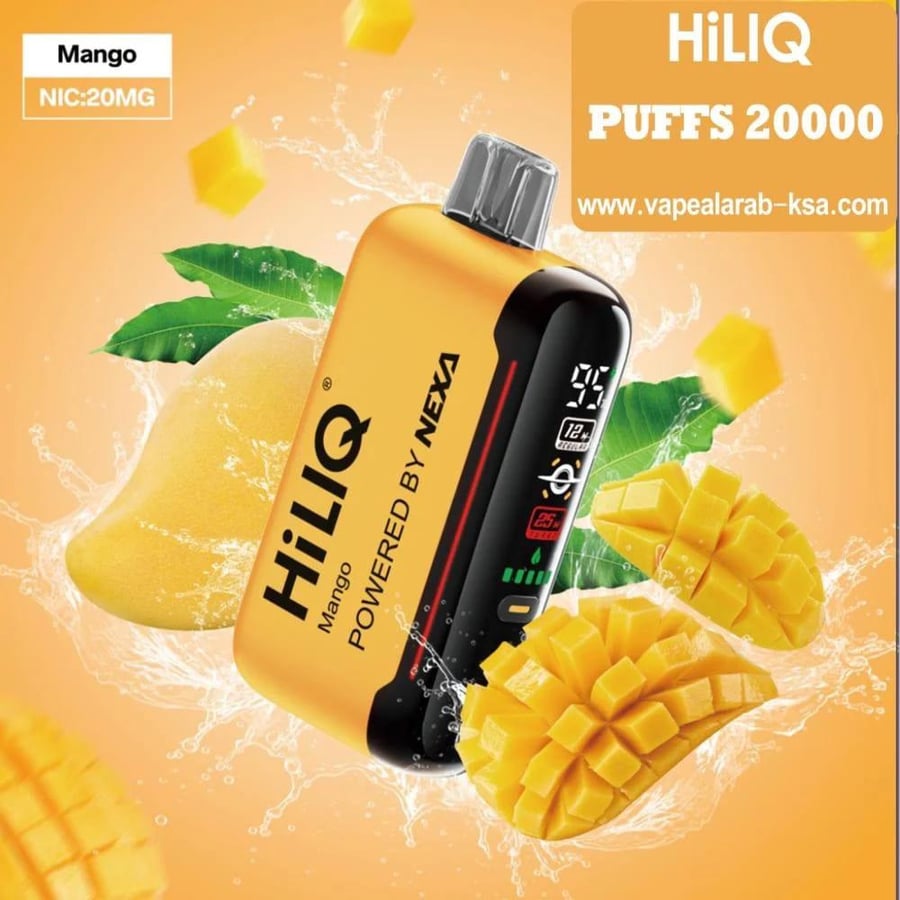 سحبة هيلك 20000 سحبة مانجو HILIQ 20000 PUFFS VAPE MANGO