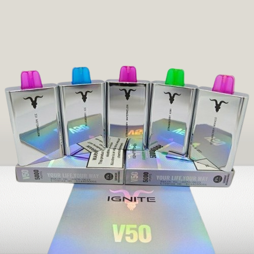 سحبة اجنايت 5000 موشة بطعم موز ايس IGNITE V50 VAPE 5000 PUFFS BANANA I